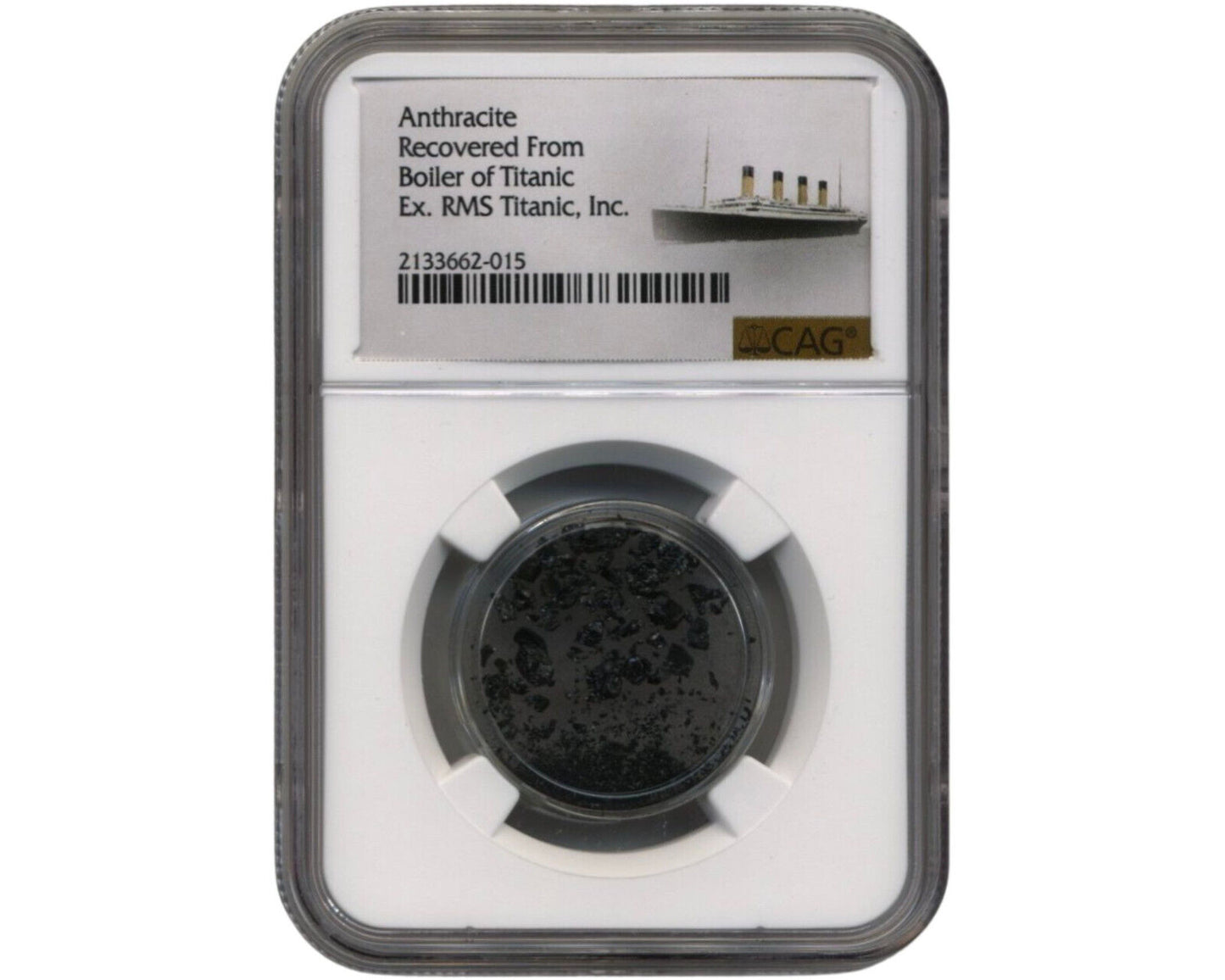 RMS TITANIC Anthracite Recovered From Boiler of Shipwreck CAG
