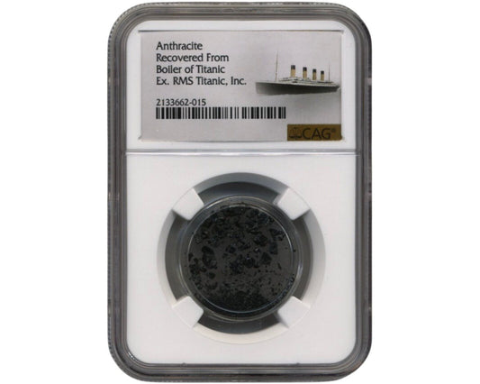 RMS TITANIC Anthracite Recovered From Boiler of Shipwreck CAG