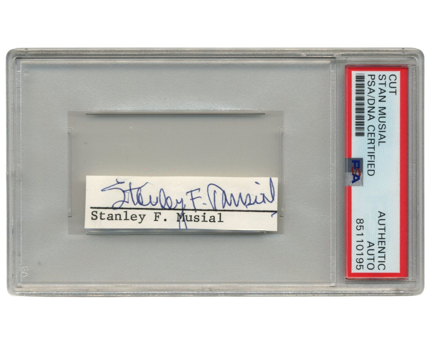 Stan Musial Signed Cut Autograph PSA Auto - Bold Example from Cardinals Legend!