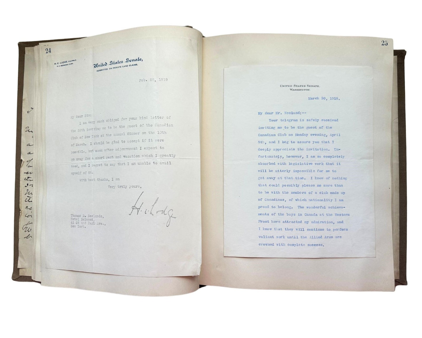 President T. Roosevelt Taft & 190+ Notables Signed Canadian Club Autograph Album