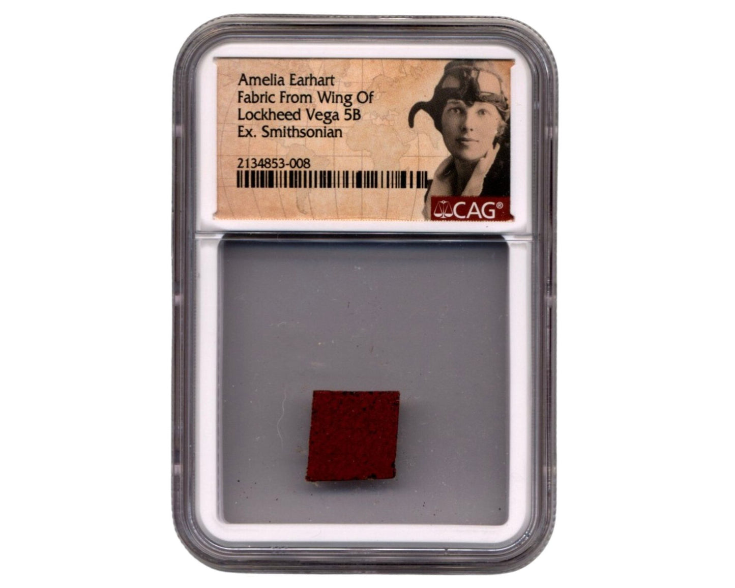 Amelia Earhart Fabric from her Lockheed Vega 5b Wing CAG Ex. Smithsonian!