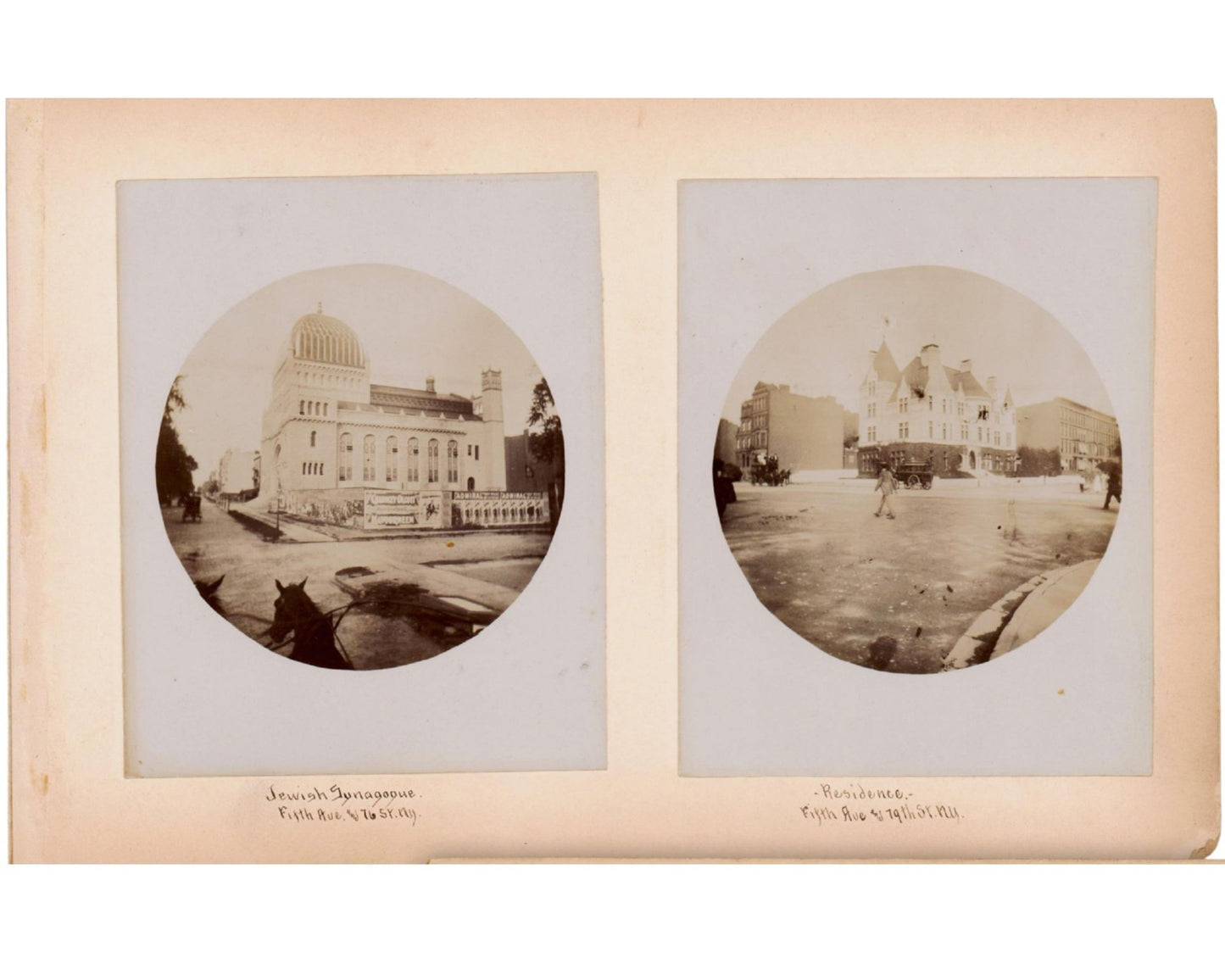 NYC Albumen Photo - NY Stock Exchange, Wall Street, 5th Ave, Washington Sq Arch+