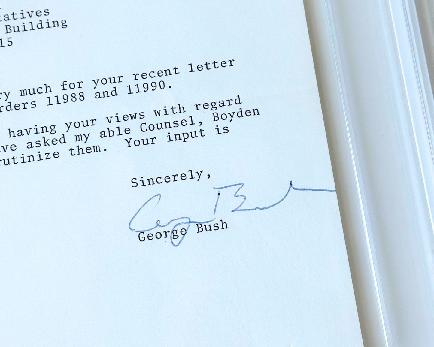 President George H.W. Bush Reviews Carter-Era Environmental Executive Orders PSA