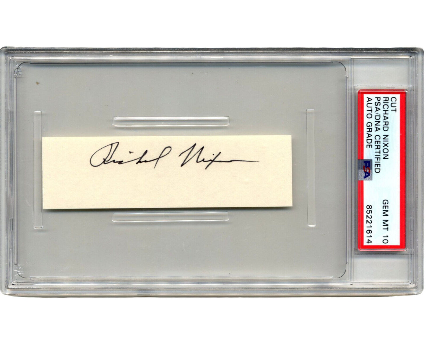 President Richard Nixon Gorgeous Signed Cut PSA Gem Mint 10 Auto