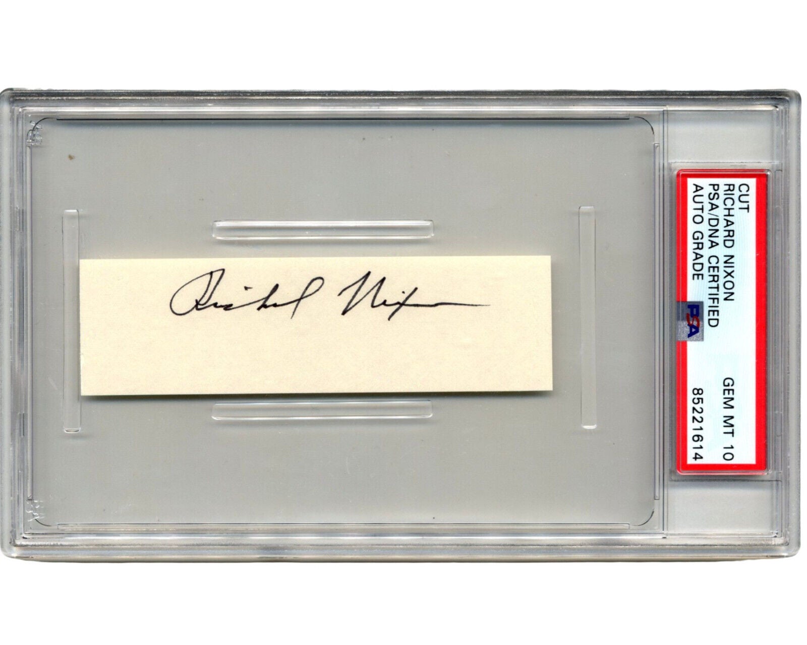 President Richard Nixon Gorgeous Signed Cut PSA Gem Mint 10 Auto