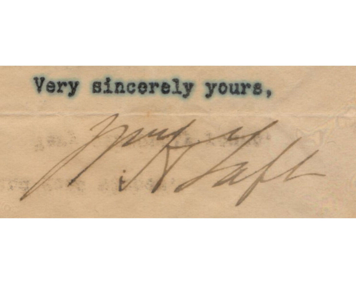President WILLIAM H. TAFT Receives Election Congratulations! Signed Letter PSA