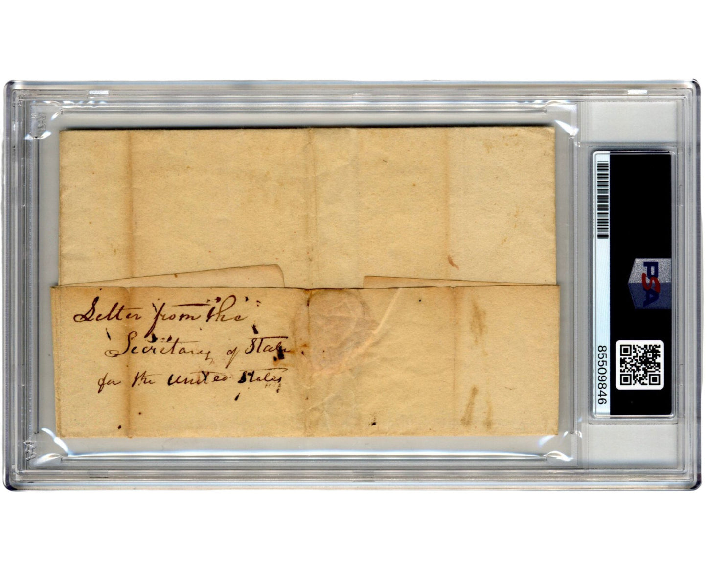 President James Madison Signed Free Frank to New Hampshire Gov. PSA Bold Auto!