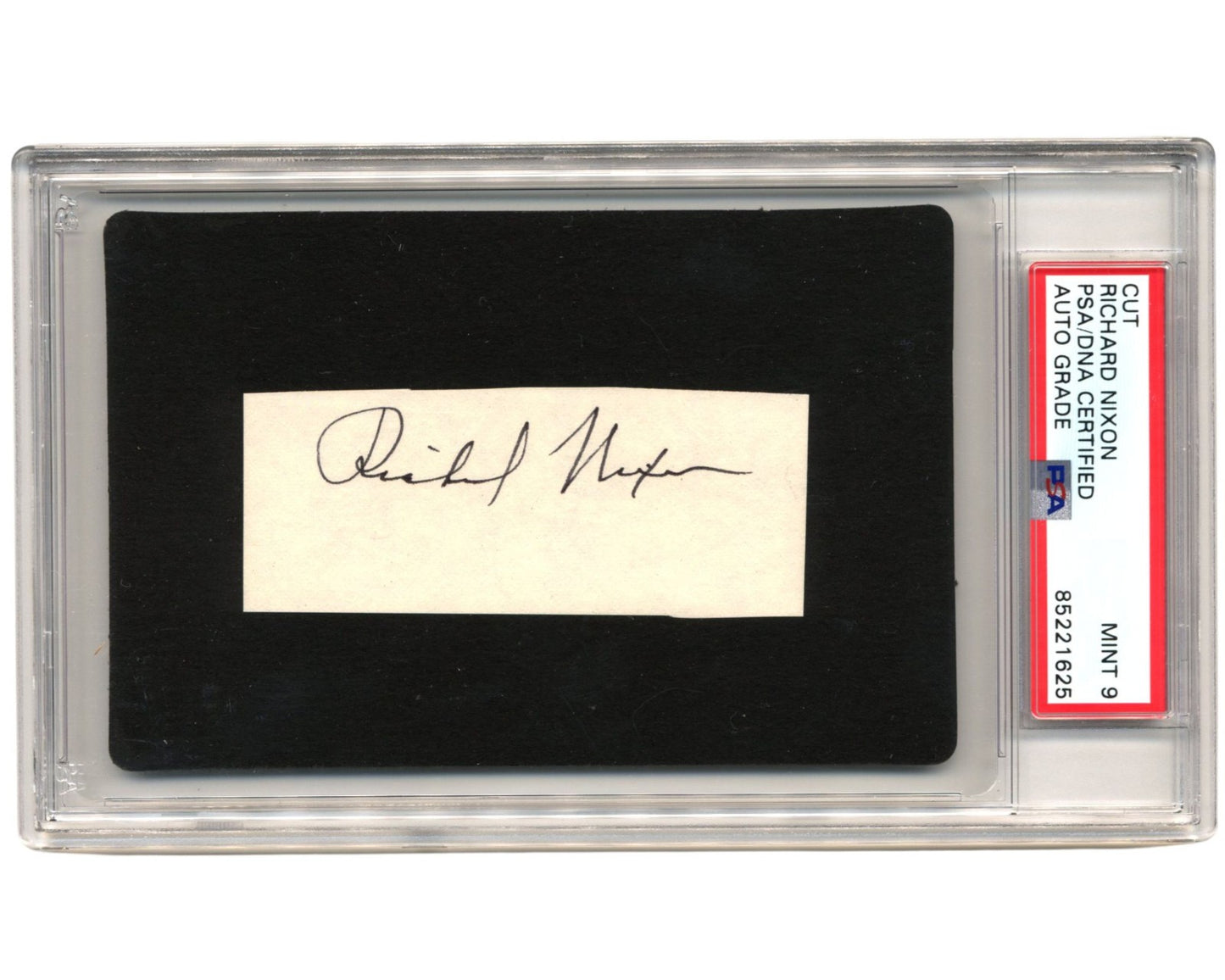 President RICHARD NIXON Gorgeous Signed Cut PSA Mint 9 Auto