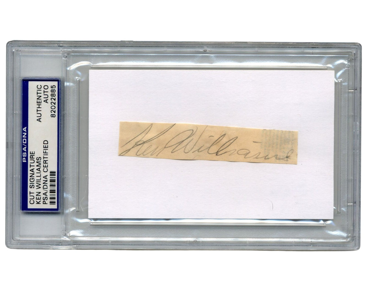 Ken Williams Signed Cut Signature PSA Auto - First 30-30 Club! Very Rare Auto!