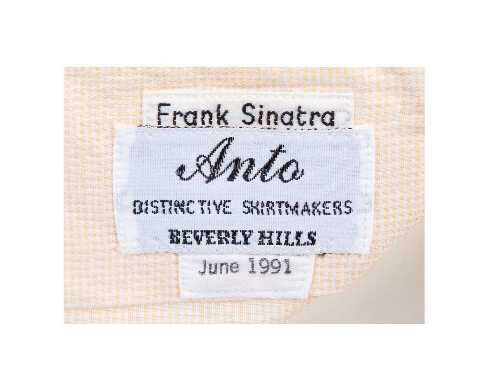 FRANK SINATRA Personally Owned Dress Shirt Ex. RR, Goldberg & Sinatra Manager