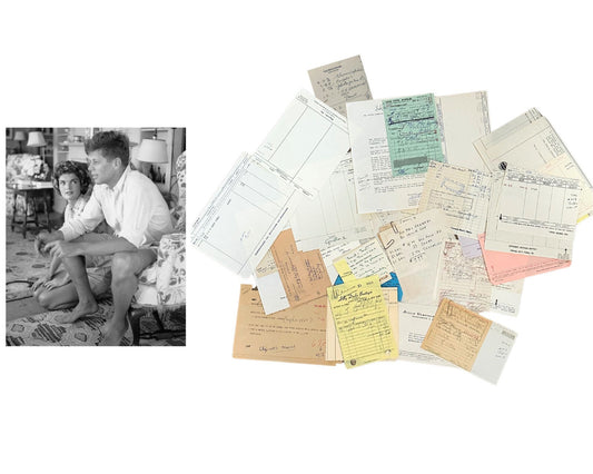 President JOHN & JACKIE KENNEDY Archive of Original Receipts and Ephemera