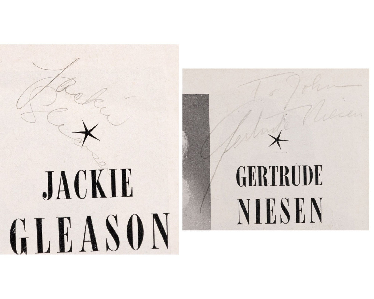 Jackie Gleason Signed Program w/ Gertrude Niesen, "The Honeymooners!" JSA Auto