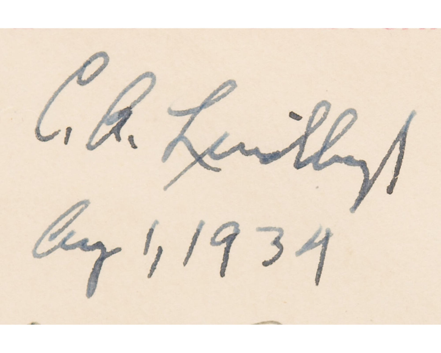 Charles Lindbergh Signed Flown Airmail Cover Carried on Sikorsky S-42 Flight