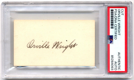 Orville Wright Brothers Signed Cut The First in Flight! PSA/DNA Auto