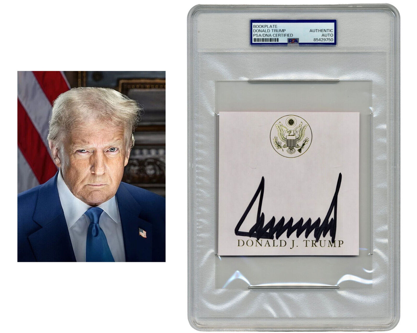 President Donald Trump Bold Signed Cut - PSA Authentic Auto