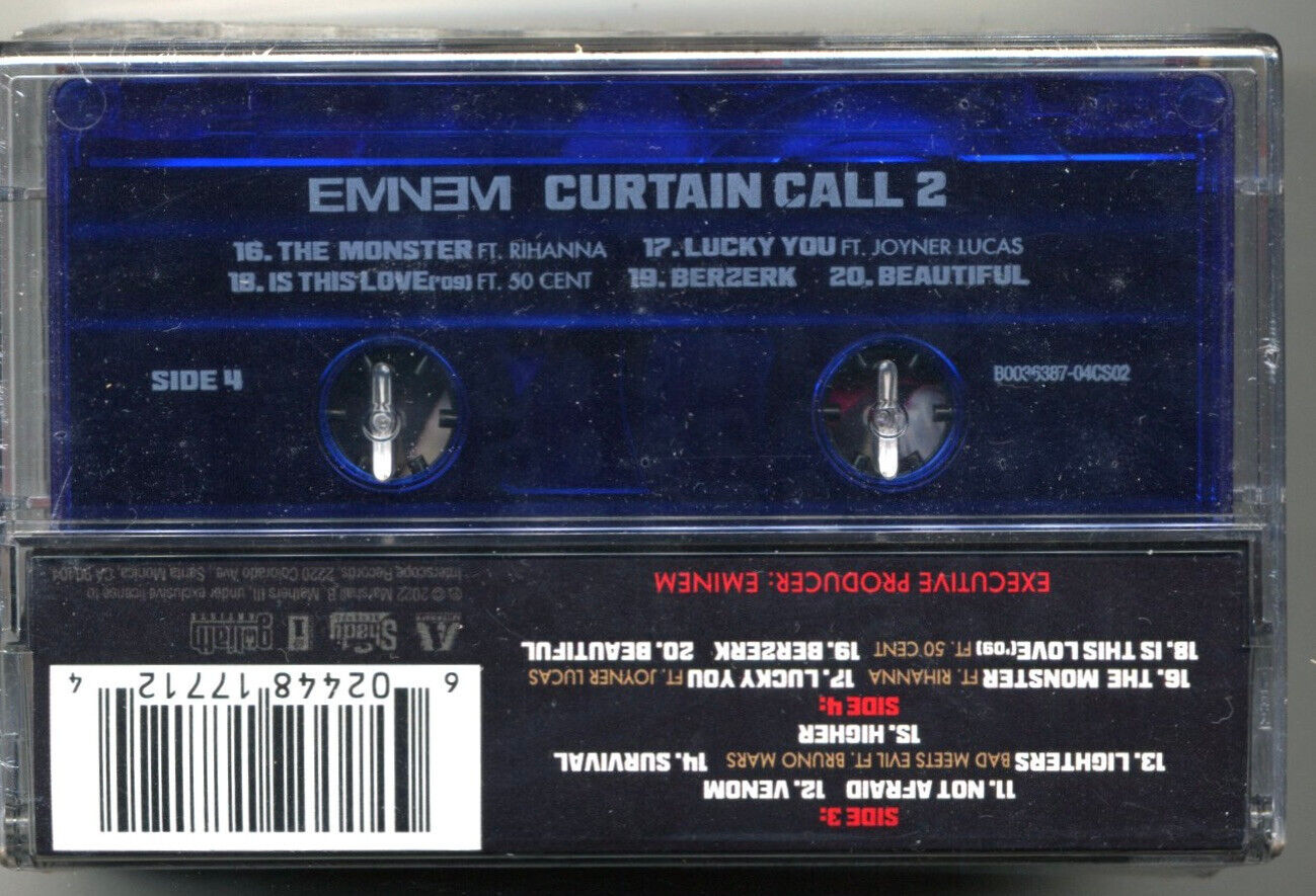 Eminem Signed Curtain Call 2 Sealed Cassette Tape Marshall Mathers Slim Shady