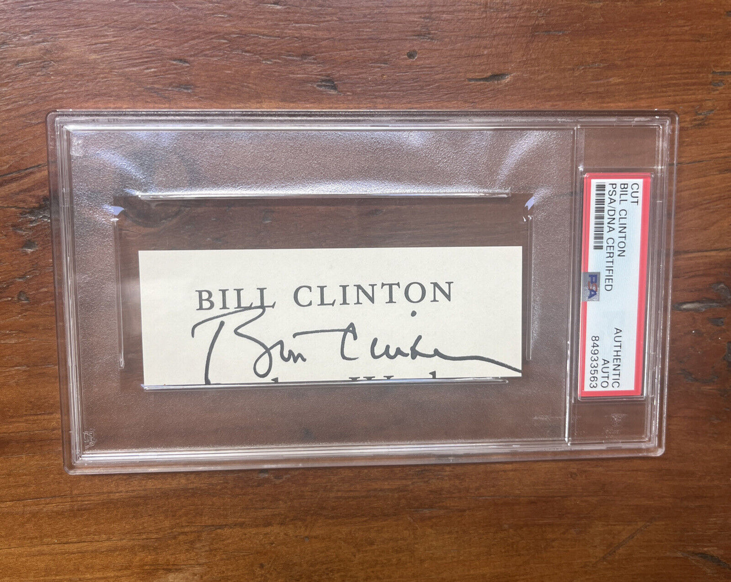 President Bill Clinton Signed Cut PSA Autograph