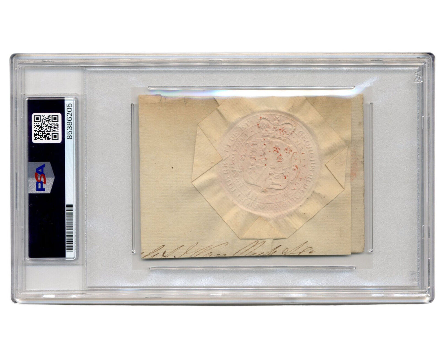 King George III (3rd) Signed Autographed Cut from Military Document PSA Auto