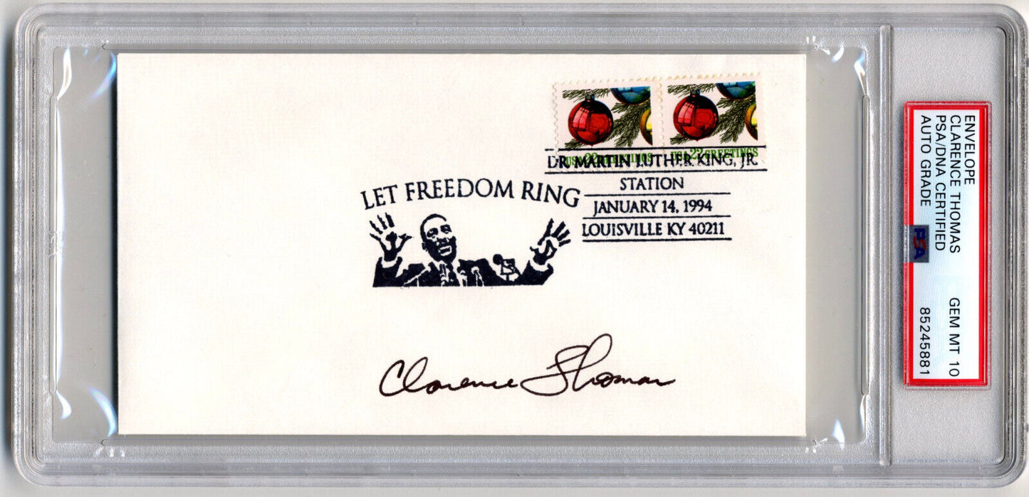 Justice Clarence Thomas Signed MLK FDC PSA Gem Mint 10 SCOTUS