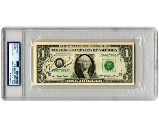 Apollo 9 Astronaut Rusty Schweickart Signed Currency $1 Dollar Bill PSA Auto