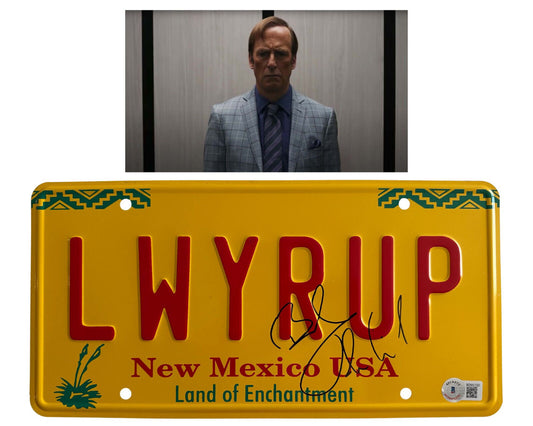 Better Call Saul Bob Odenkirk Signed License Plate BAS Authentication