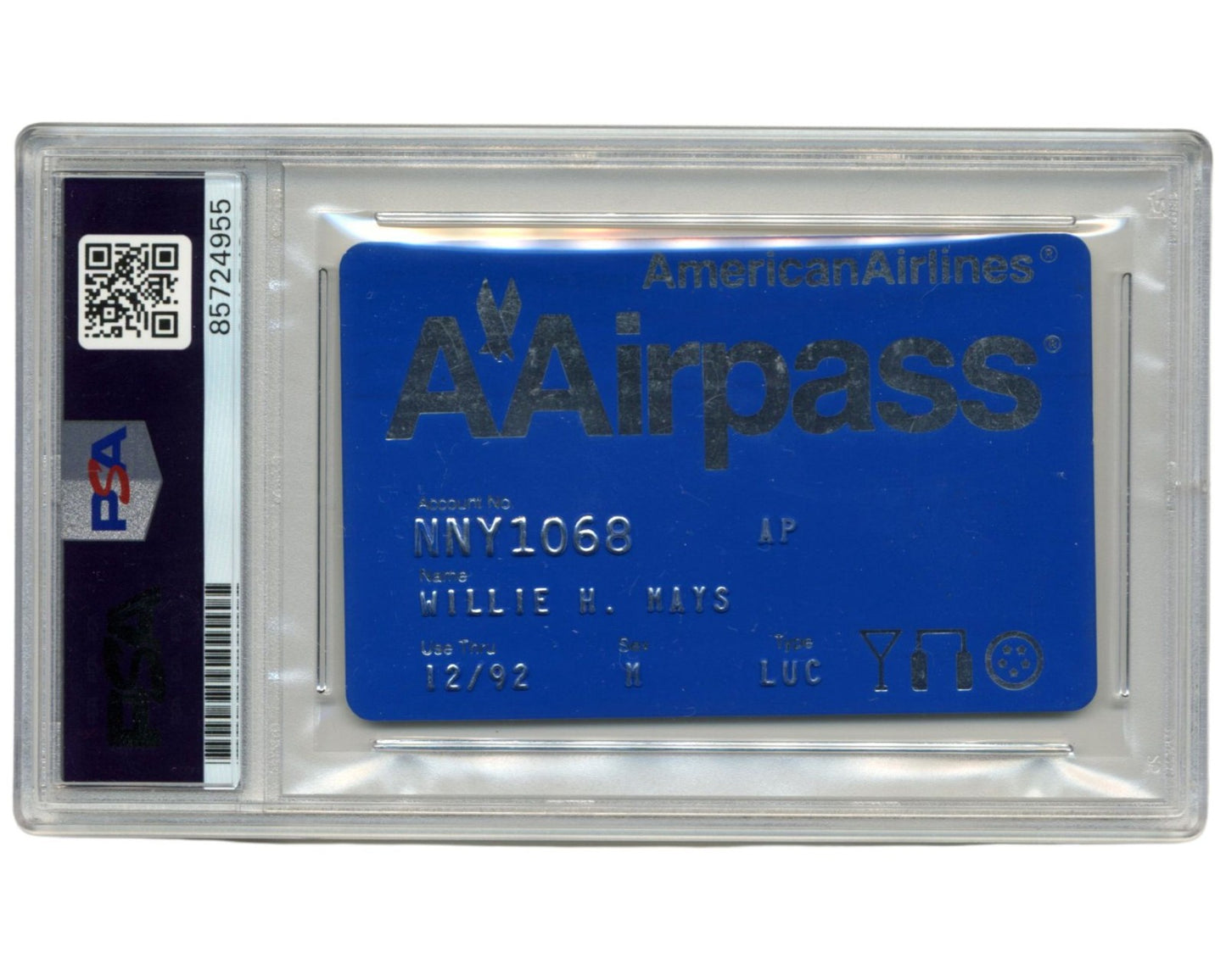 Willie Mays Owned & Signed Credit Card PSA Ex. Willie Mays Estate Collection