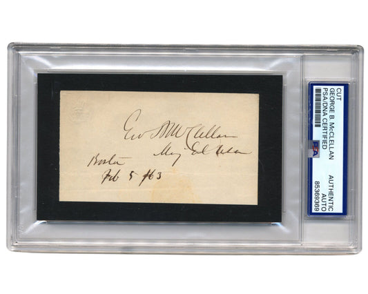 Civil War Union General GEORGE B. McCLELLAN Signed Cut - He Ran Against Lincoln!