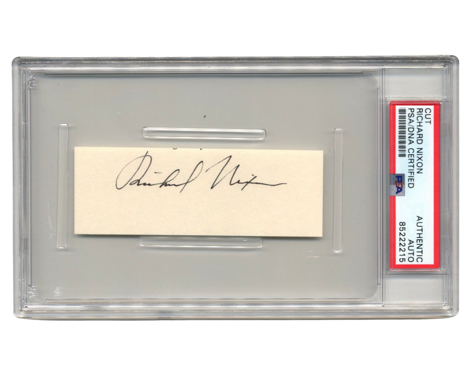 President RICHARD NIXON Gorgeous Signed Cut PSA Auto