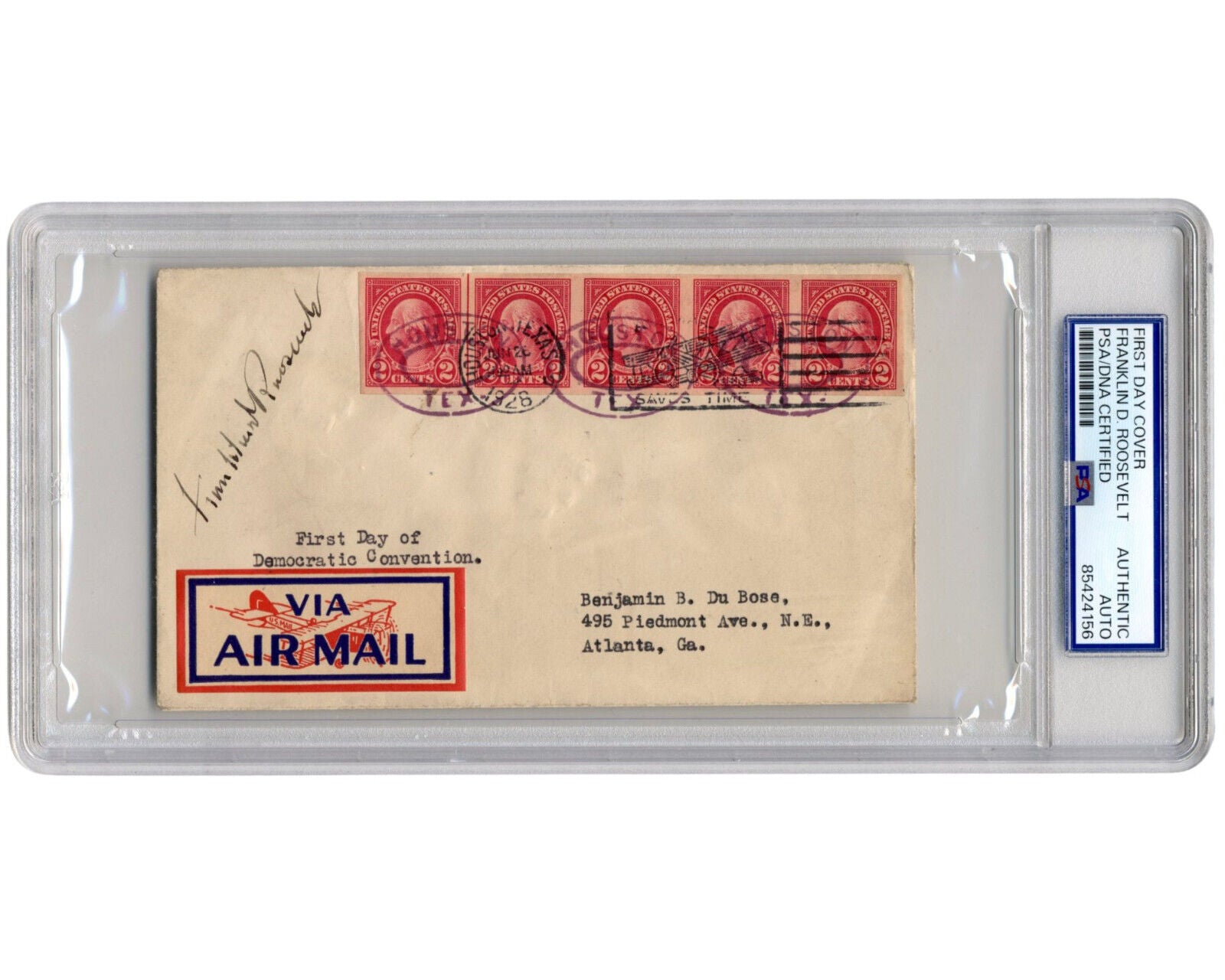 President FRANKLIN D. ROOSEVELT DNC FDC PSA - From FDR Personal Collection!