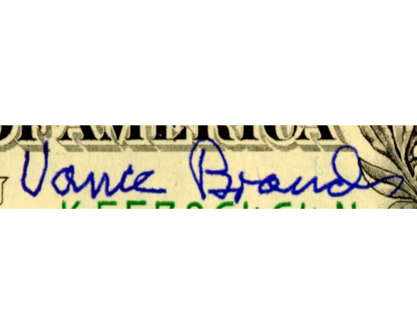 Apollo-Soyuz Astronaut Vance Brand Signed Currency $1 Dollar Bill PSA Auto