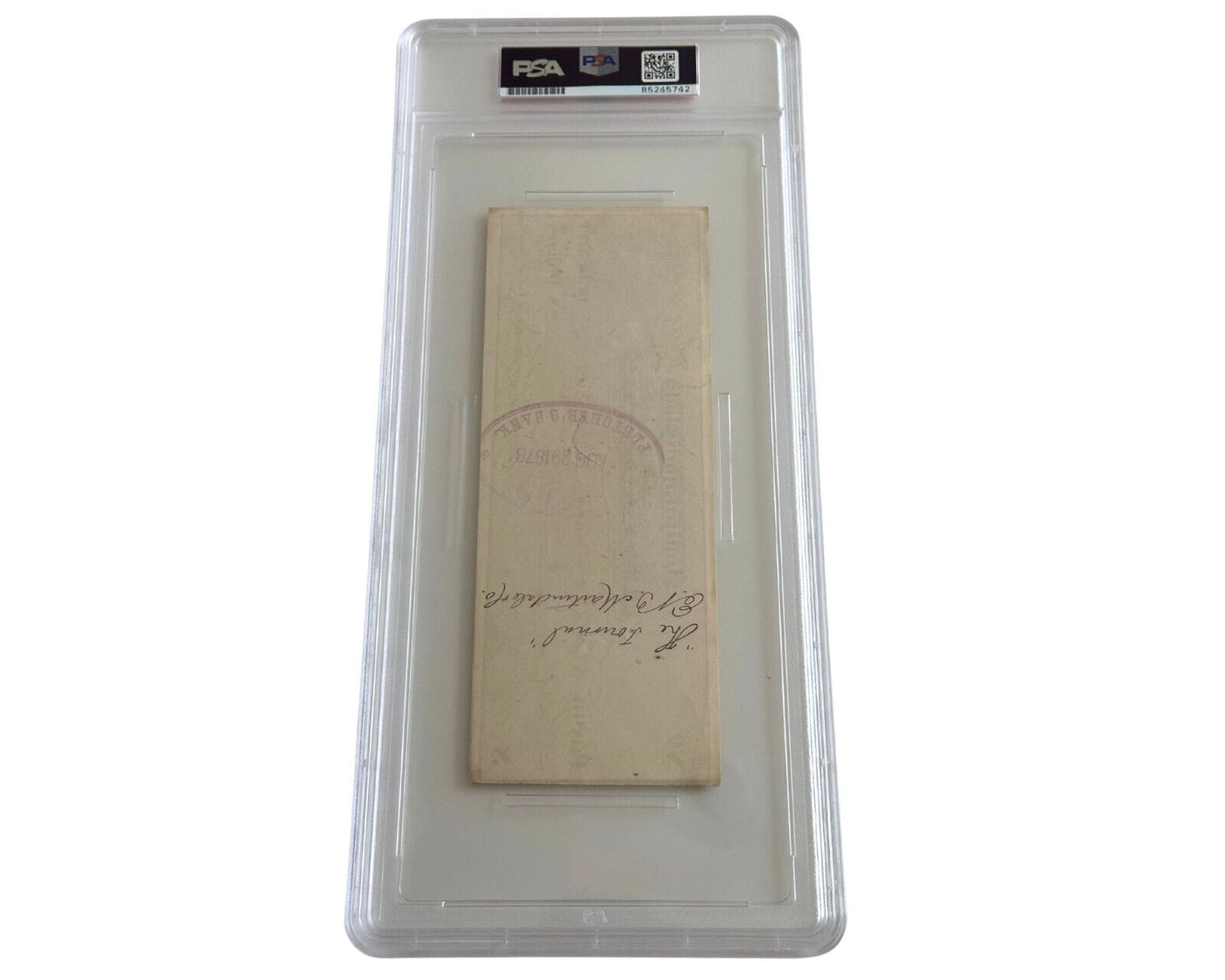 President Benjamin Harrison Signed Check PSA/DNA NM 8 Gorgeous Autograph