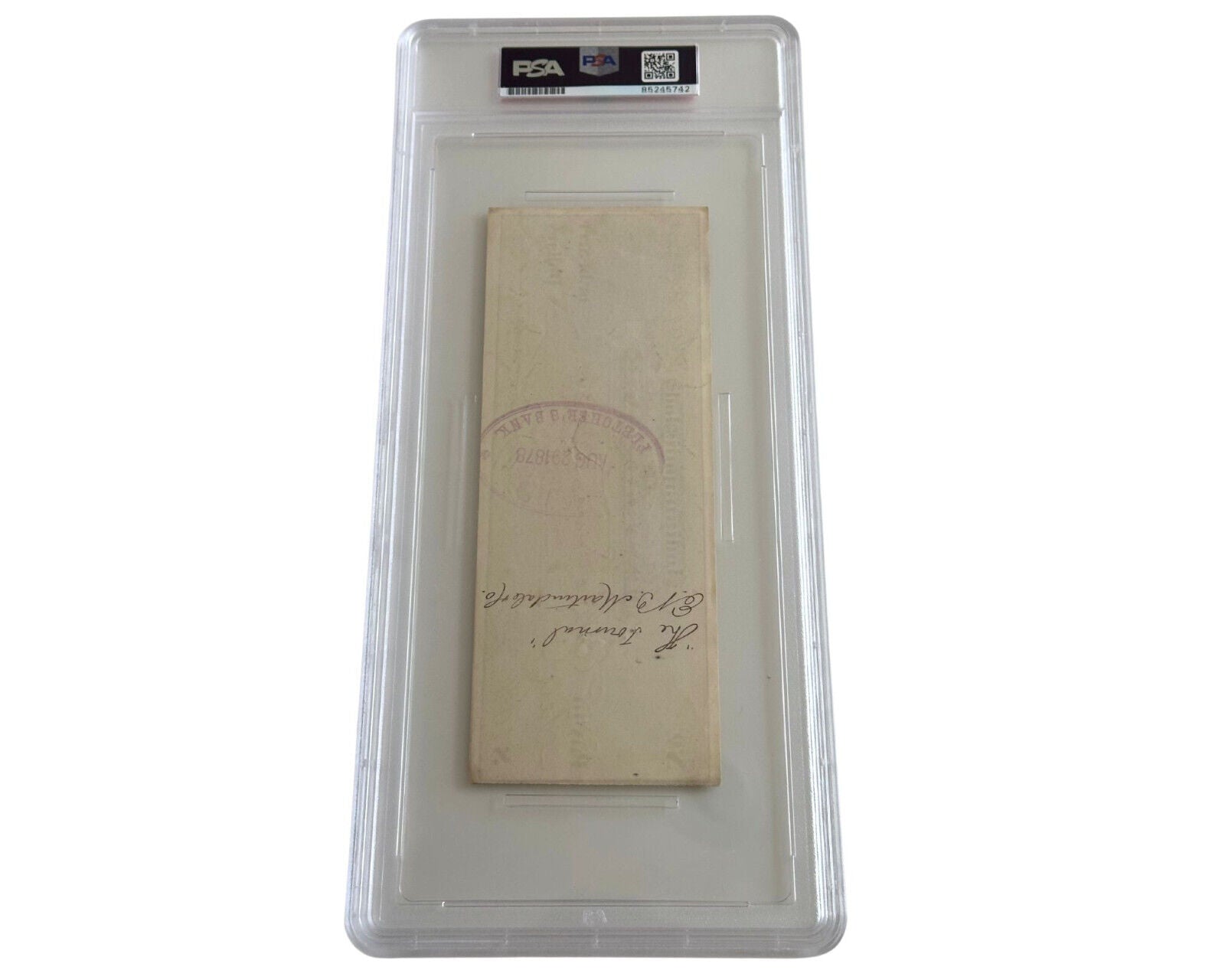 President Benjamin Harrison Signed Check PSA/DNA NM 8 Gorgeous Autograph