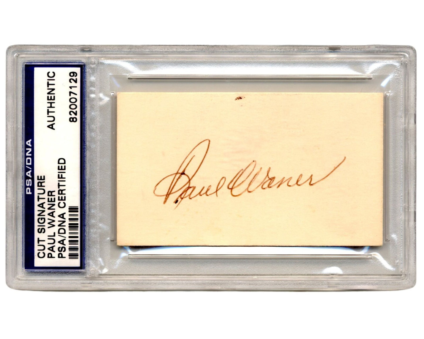 Pirates Legend & HOF Paul Waner Signed Cut Autograph PSA Auto
