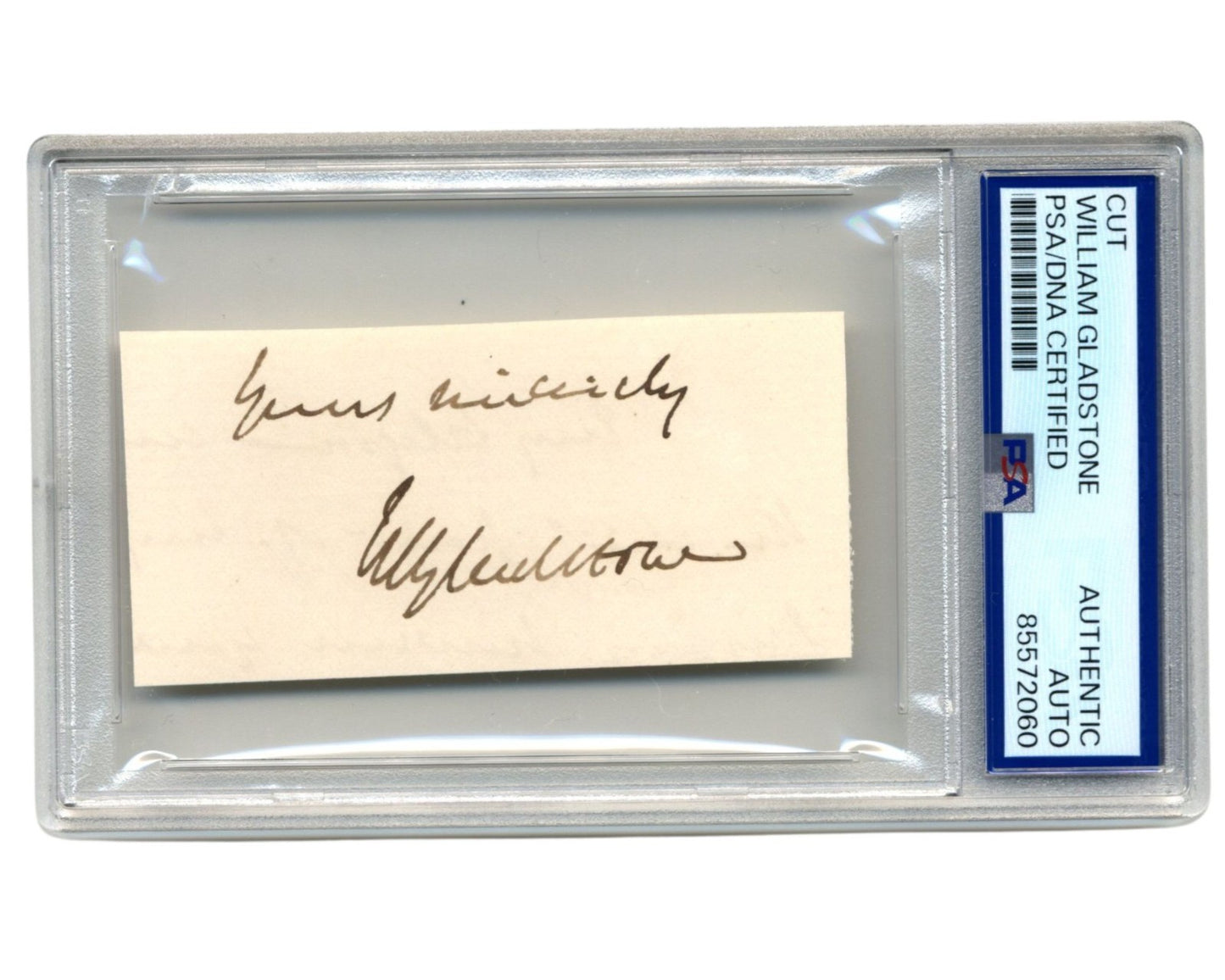 British Prime Minister William Ewart Gladstone Signed Cut PSA Auto