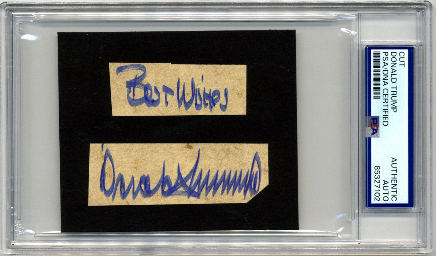 President Donald Trump Rare Vintage Style Full Signature Signed Cut PSA/DNA Auto