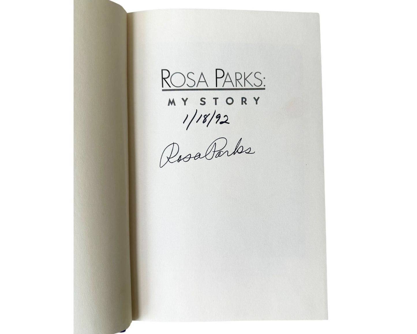 Rosa Parks Signed "My Story" Rare First Edition, First Printing Copy! PSA Auto