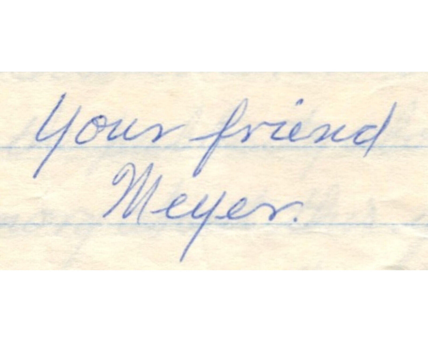 Meyer Lansky Signed Letter "Police Protection From Crim. Mob. F* Burg" PSA Mob!
