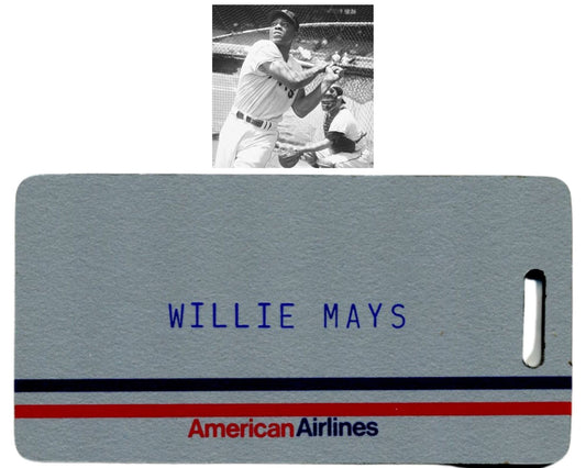 Willie Mays Personally Owned Luggage Tag from AA Ex. Mays Estate / Hunt Auctions