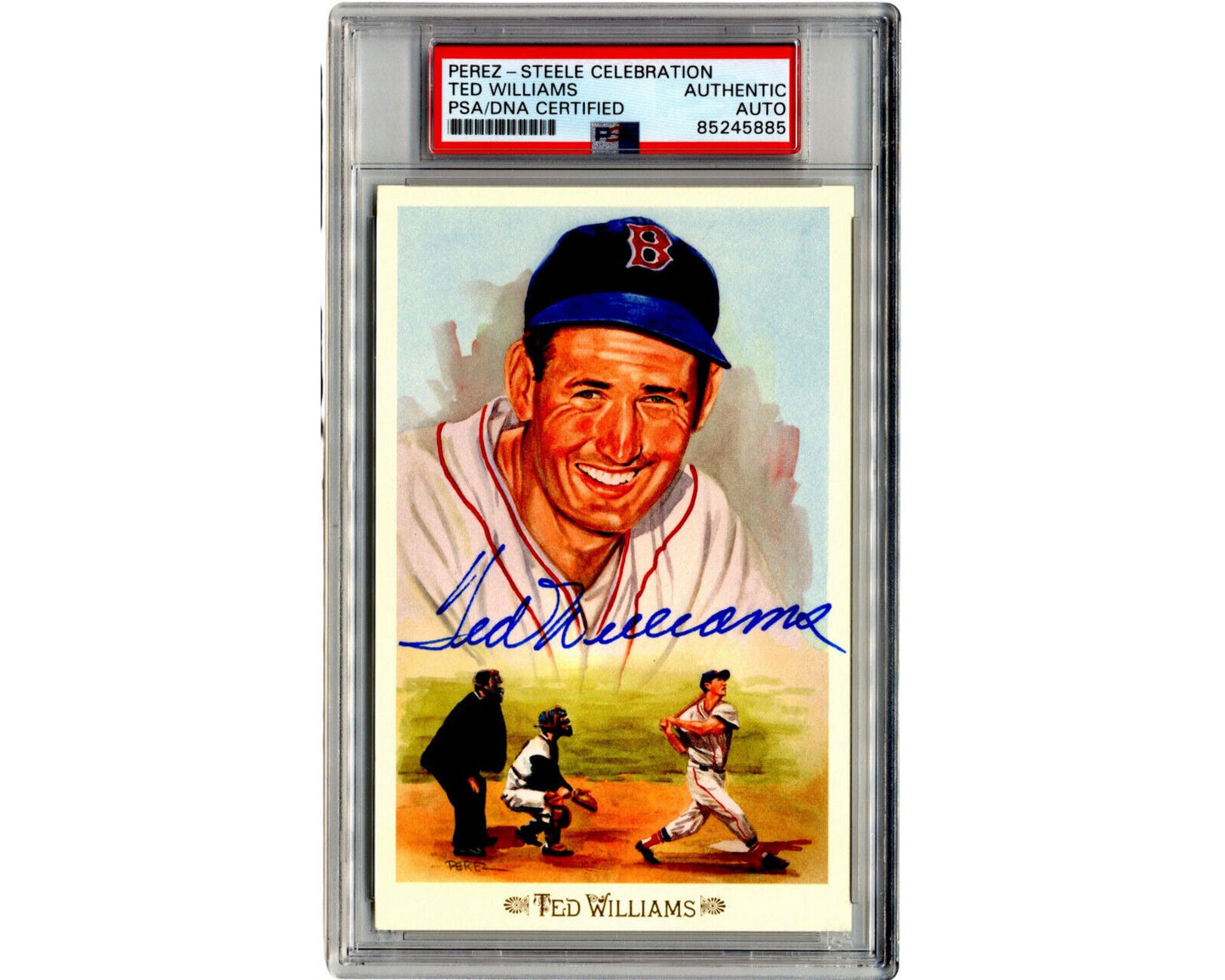 Ted Williams Boldly Signed Perez Steele Card PSA/DNA Authentic Auto!