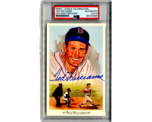 Ted Williams Boldly Signed Perez Steele Card PSA/DNA Authentic Auto!