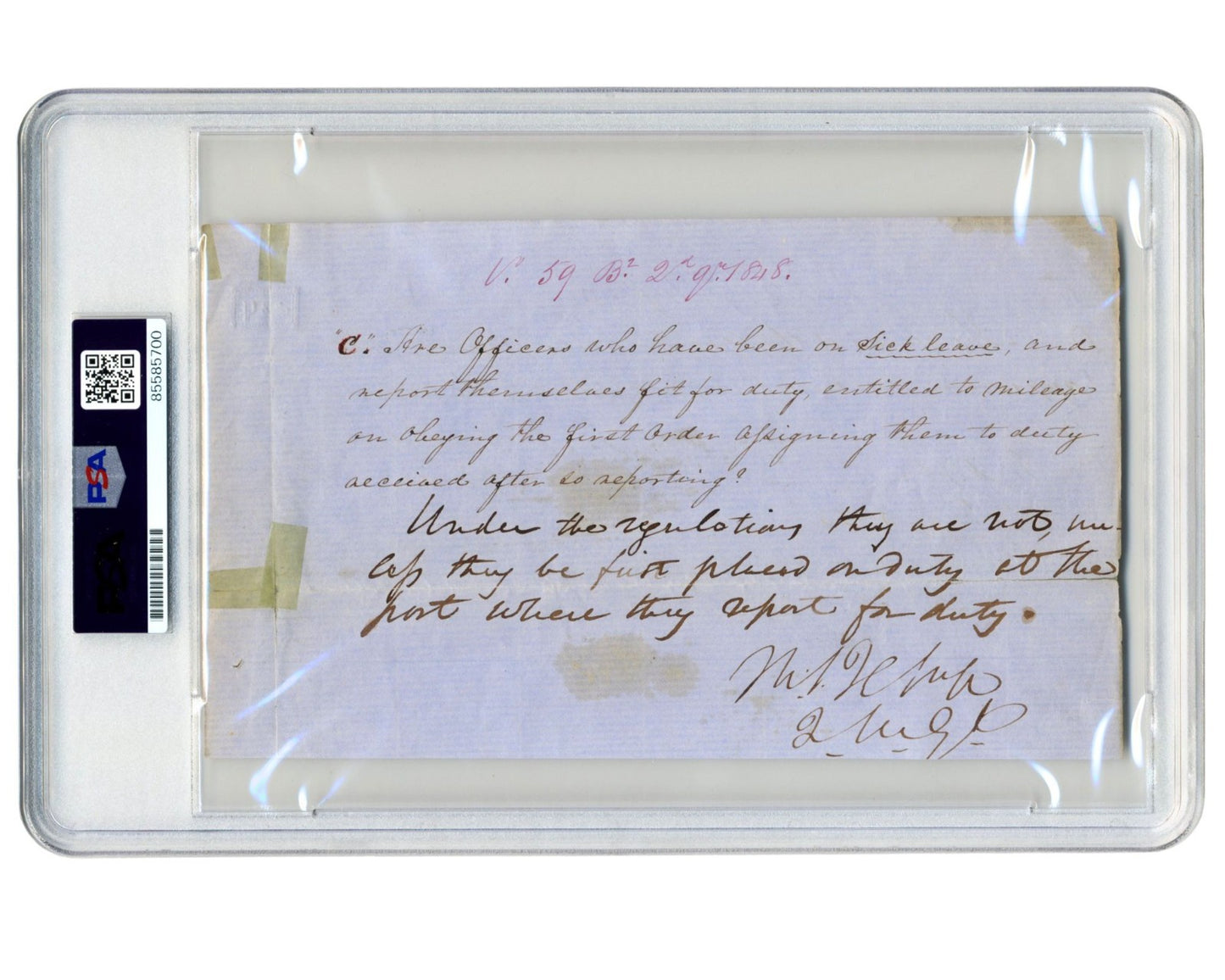C. Pres. JEFFERSON DAVIS Signed Doc Soldiers Sick Pay During Bleeding Kansas PSA