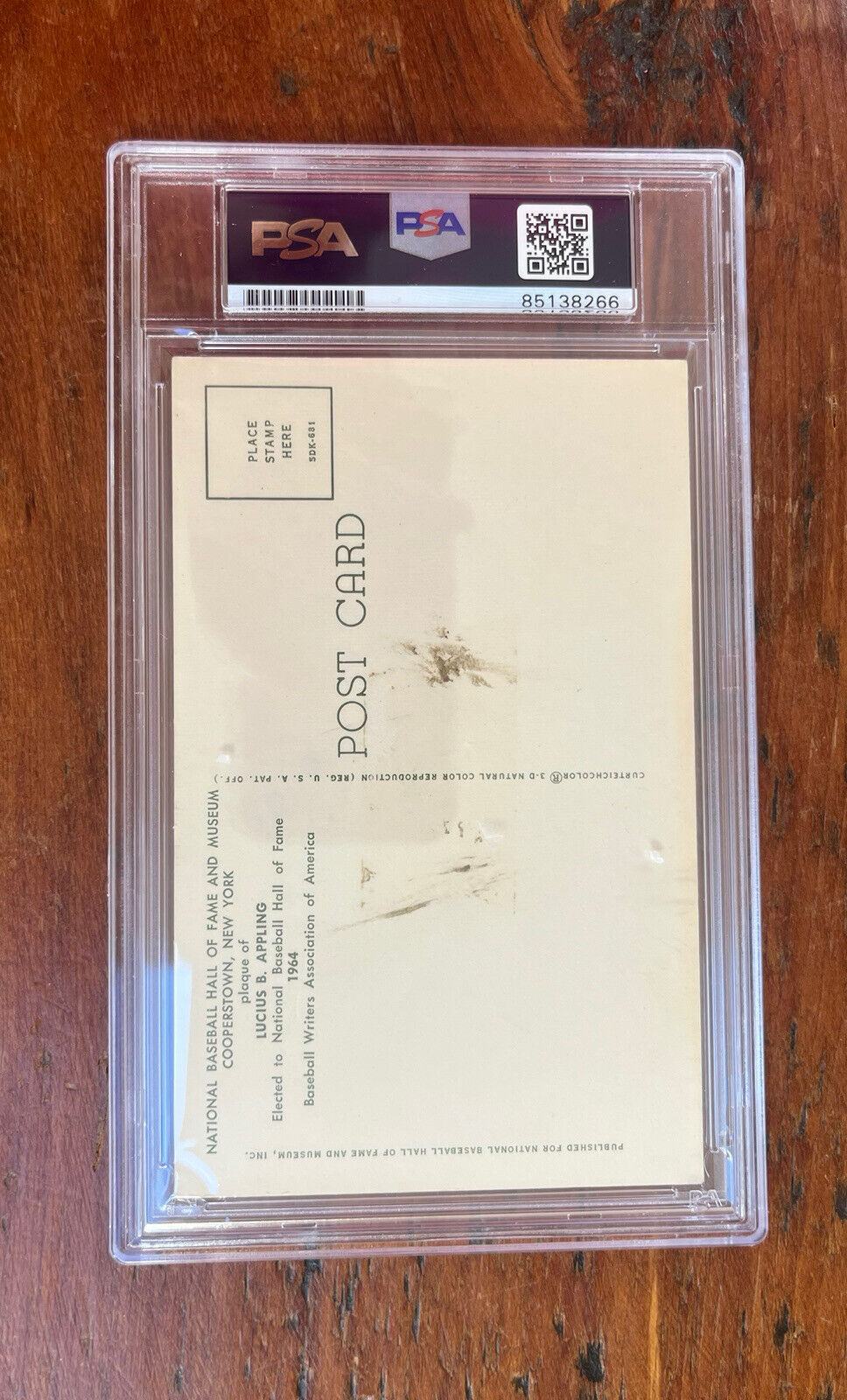 Luke Appling Signed HOF Post Card PSA Auto