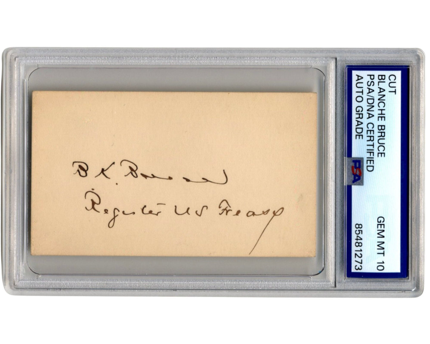 First African American Senator BLANCHE K. BRUCE PSA Gem Mint 10 - Civil Rights!