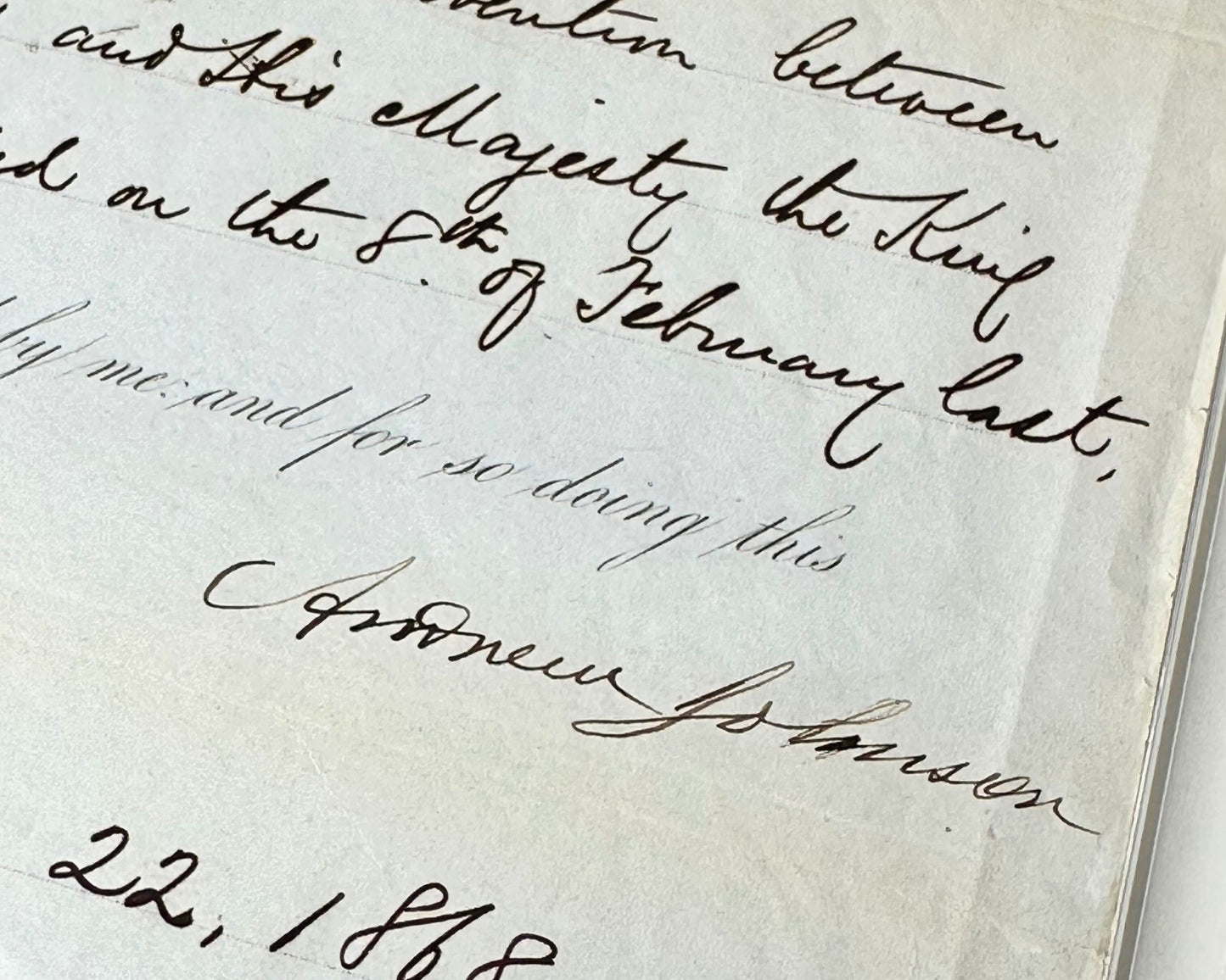 President Andrew Johnson Ratifies Agreement Btwn US & Italy for Consuls! PSA