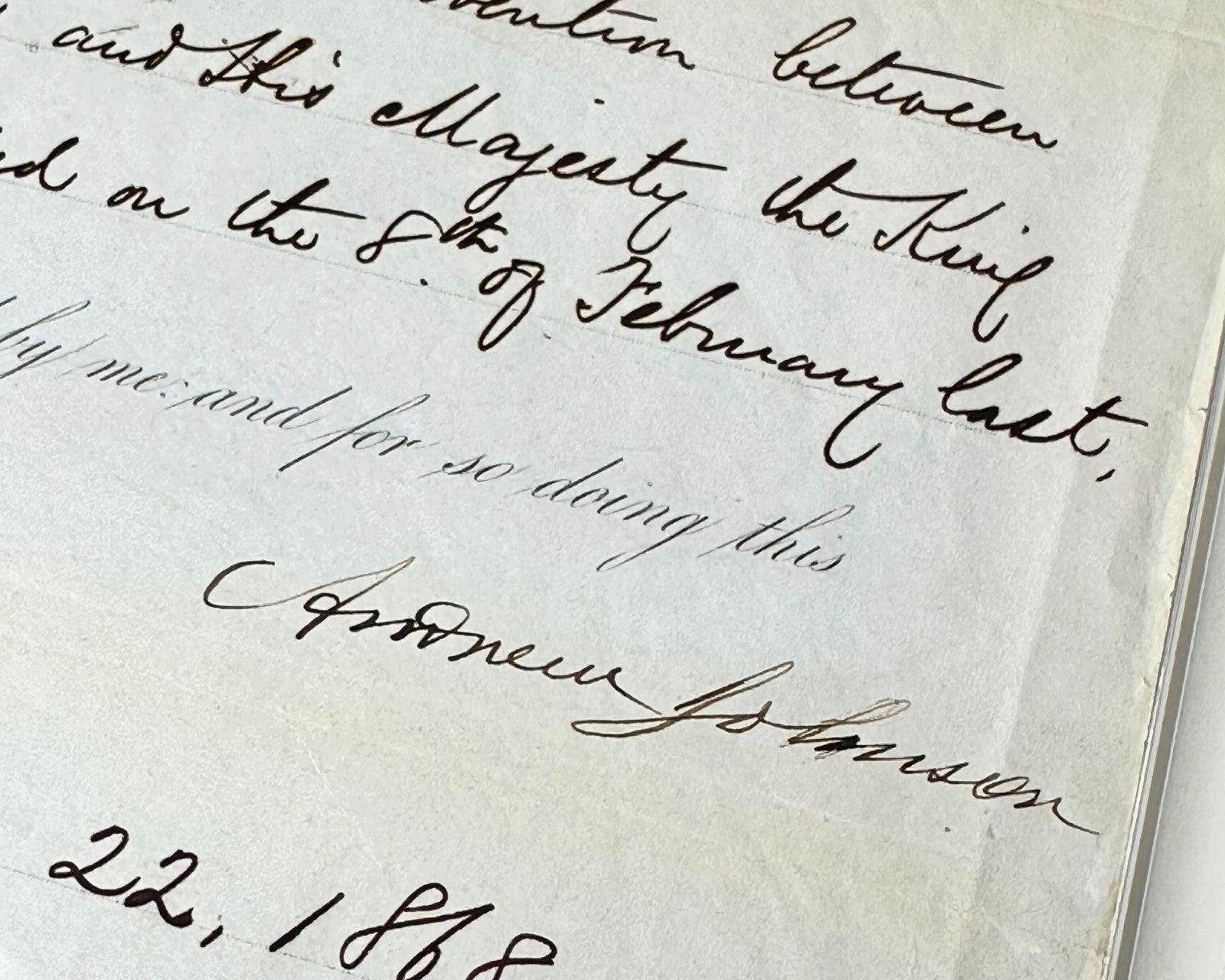 President Andrew Johnson Ratifies Agreement Btwn US & Italy for Consuls! PSA