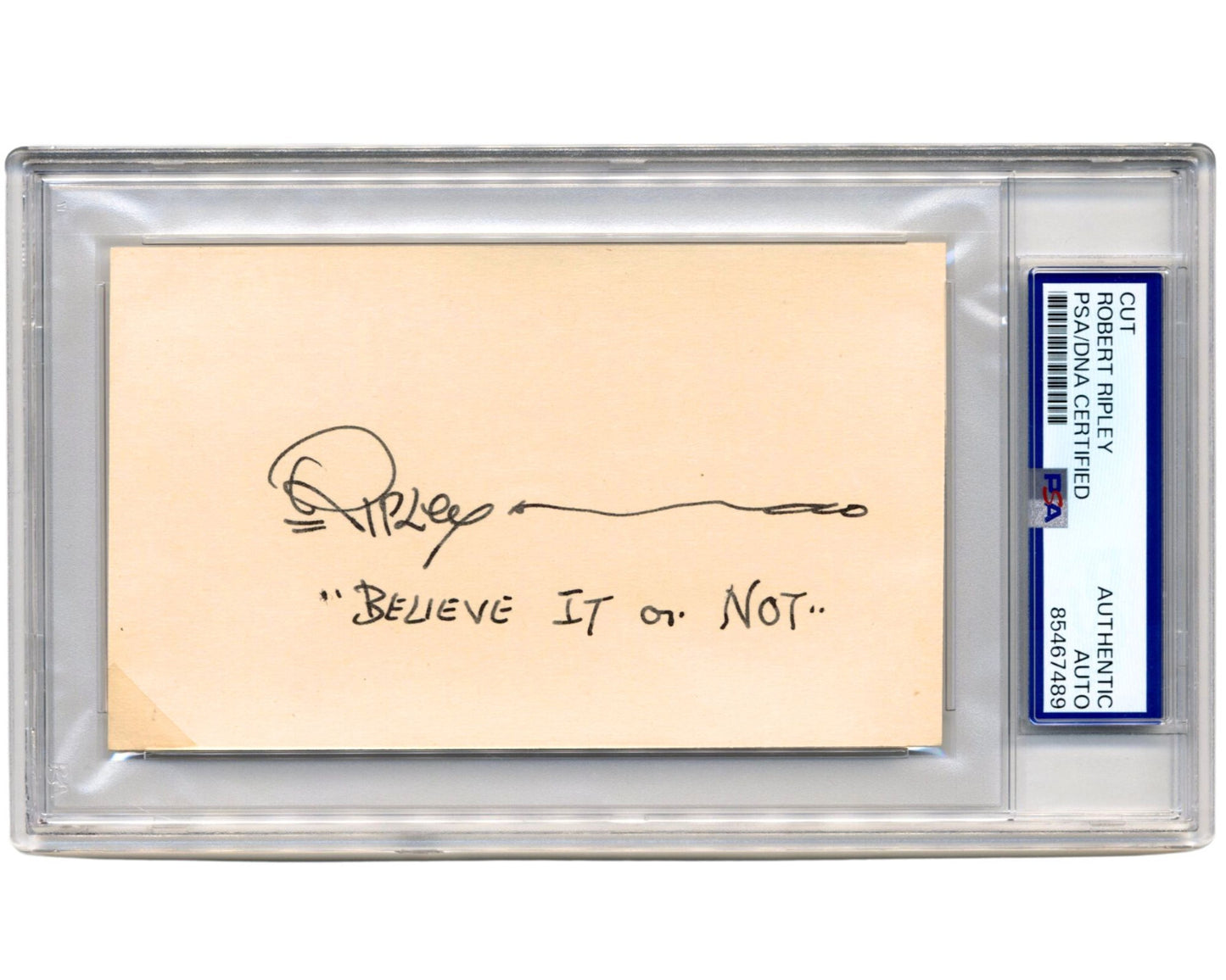 Robert Ripley "Ripleys Believe it or Not" Signed Cut PSA Auto - Unique!