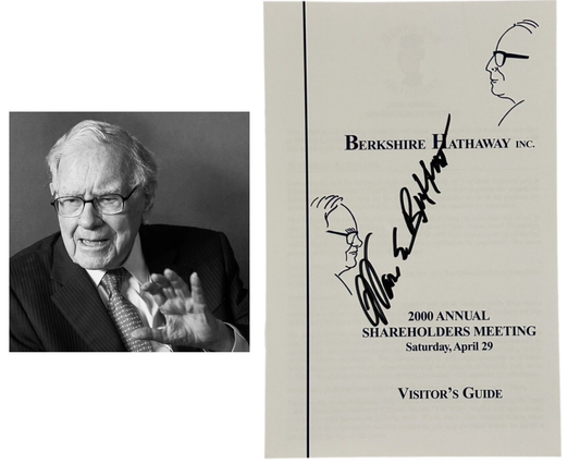 Warren Buffett Signed Berkshire Hathaway Annual Meeting Guide JSA Graded 10 Auto