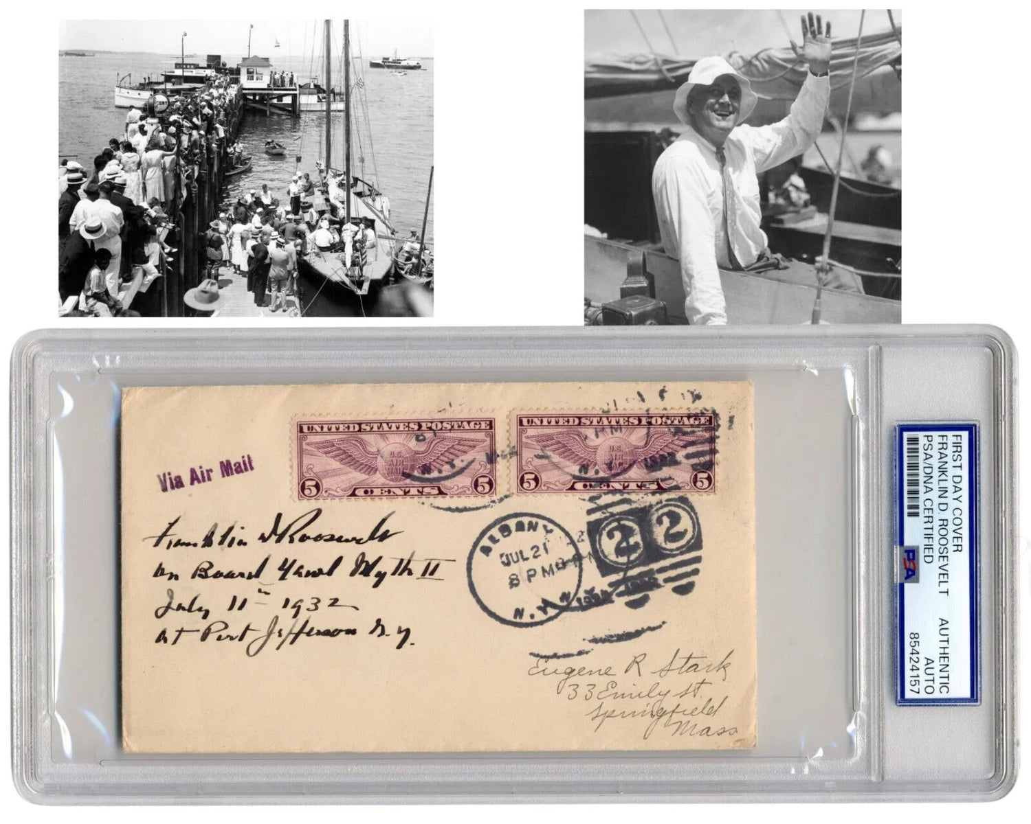Franklin D. Roosevelt’s 1932 Sailing Adventure: A First Day Cover Signed on Board the Myth II