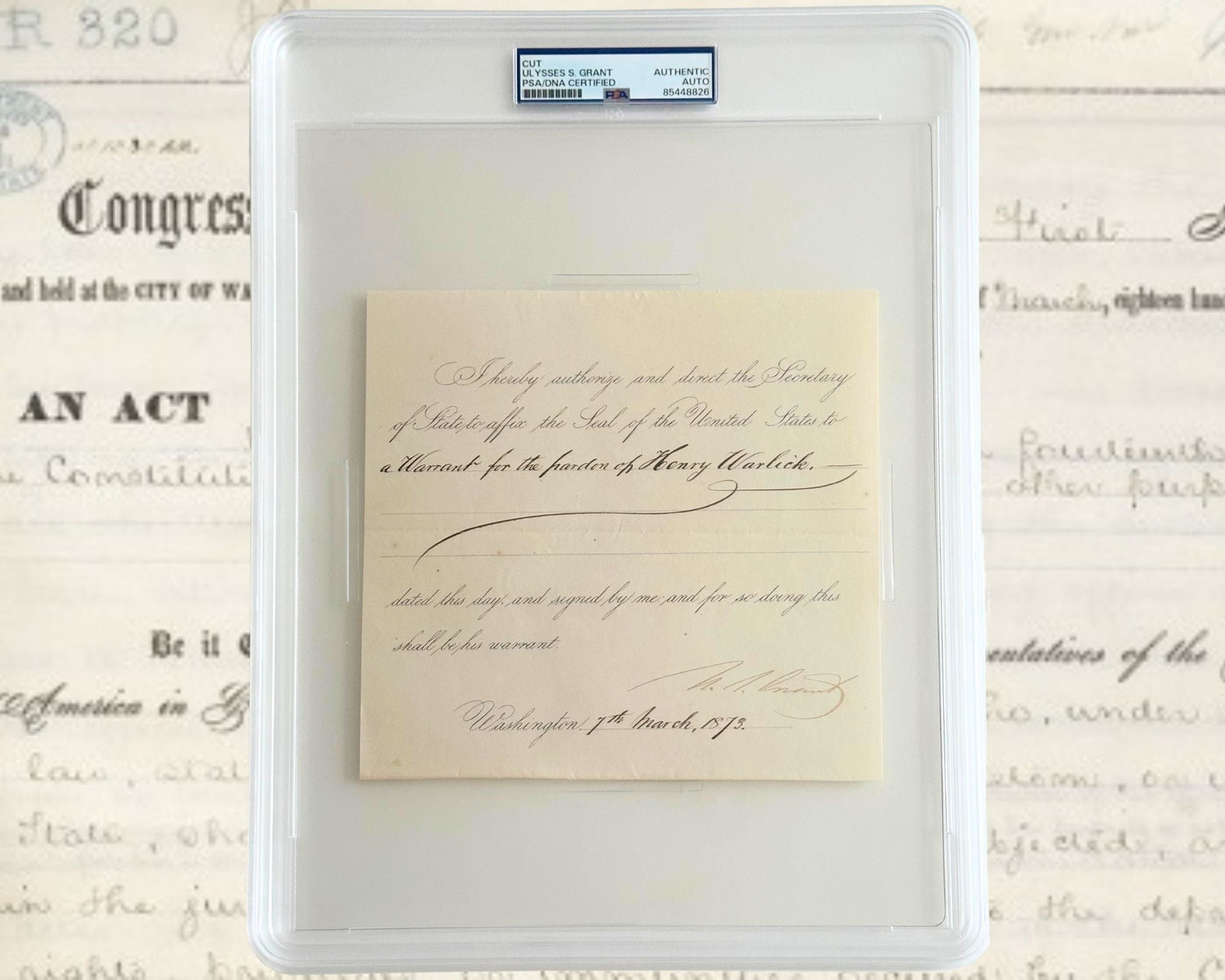 The Crossroads of Justice: Ulysses S. Grant, the Ku Klux Klan Act, and a Rare Pardon from 1873