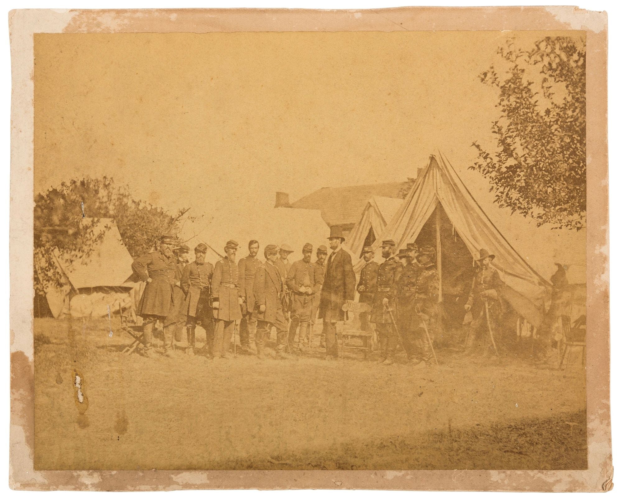 lincoln at antietam photograph